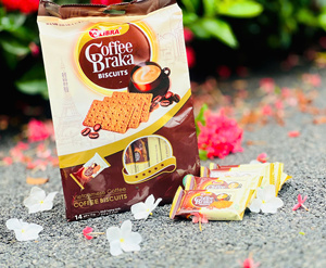 Biscuits croustillants BRAKA Chillin Coffee Crunch saveur crème sucrée, emballage boîte de 210g |   Usine au Vietnam, ODM, échantillons gratuits - Product Image 1