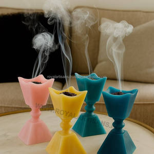 Brûleur d'encens artisanal en résine et bois, porte-bakhoor de qualité supérieure pour parfum d'intérieur, décoration Oud arabe, cadeau - Product Image 5