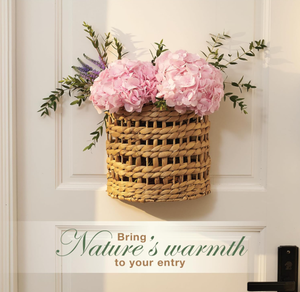 Water Hyacinth Woven <b>Wall</b> Hanging Decorative <b>Storage</b> <b>Basket</b> for Kitchen Garage Living Room Bathroom Books <b>Storage</b> - Product Image 3