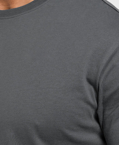 Camiseta de Yoga de Manga Corta, Cuello Redondo, Color Sólido, Corte Regular, 100% Algodón, para Hombre, Precio Económico, 180 g - Product Image 4