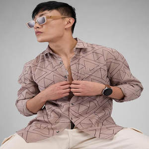 Camisas formales de trabajo de lino y algodón al por mayor para hombre, camisas de lino de manga larga con botones personalizadas informales para hombre - Product Image 5