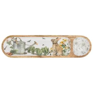 Plateau de service en bois motif citron émaillé, design moderne et luxueux pour cadeaux d'affaires, fromages, fruits, collations, apéritifs - Product Image 3