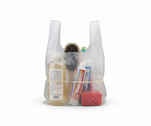 ถุงเสื้อยืด HDPE รีไซเคิลได้ สำหรับธุรกิจค้าปลีกเชิงพาณิชย์ที่เป็นมิตรต่อสิ่งแวดล้อม ราคาโรงงาน - Product Image 1