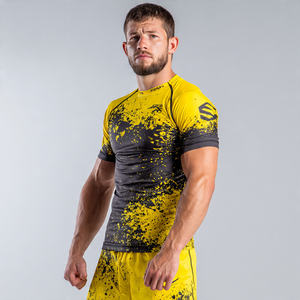 Rashguard imprimé sur mesure, anti-transpiration, pour homme, avec compression - Product Image 1