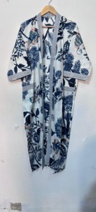 Kimono en coton imprimé artisanal, élégant et magnifique, avec ceinture à nouer à la taille, design enveloppant, vente en gros, personnalisable - Product Image 2