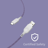Câble de charge USB Type C 3A, nylon tressé, durable, haute qualité, 6ft/1.8m, conforme RoHS et Reach, pour téléphone portable, batterie externe, chargeur de voiture