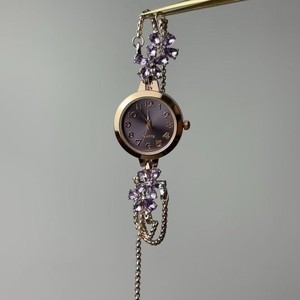 2026 New Factory wholesale round wisteria flower <b>adjustable</b> <b>bracelet</b> luxurious retro style watch daily women ladies wristwatch - Product Image 2