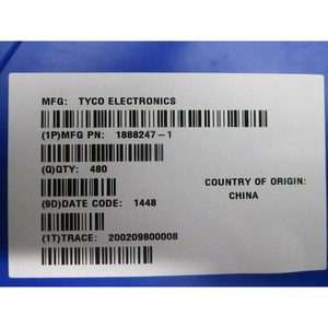 1 ล็อต จำนวน 480 ชิ้น Tyco Electronics 1888247-1 I/O - อุปกรณ์และอะไหล่เซมิคอนดักเตอร์ระดับโลกที่เชื่อถือได้ - Product Image 3
