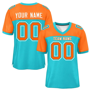 Custom American Football Jersey Red White V-Neck Short Sleeve Sublimated Print Moisture Wicking Unisex Adult Mesh Polyester - Product Image 6