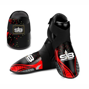 Protectores de Espinillas de Boxeo Unisex Personalizados con Parte Superior de PU y Neopreno, para MMA, Muay Thai, Kickboxing, Entrenamiento, Protección para Pies, Todas las Temporadas, OEM, ODM - Product Image 1