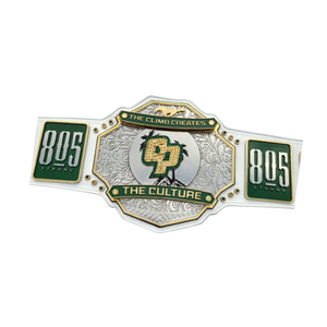 เข็มขัดแชมป์ 805 Strong Championship - เข็มขัดกีฬาสีขาวแบบปรับแต่งได้พร้อมรายละเอียดสีทอง - รางวัลสะสมระดับพรีเมียม - Product Image 5