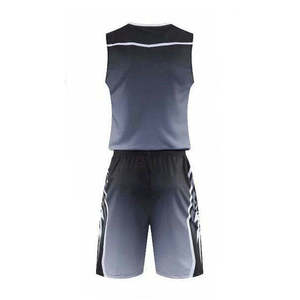 Conjunto de Camiseta de Baloncesto con Degradado para Hombre, Camiseta sin Mangas con Cuello en V, Pantalones Cortos de Secado Rápido, Uniforme Deportivo de Poliéster y Elastano para Verano - Product Image 3