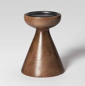 Élégant porte-bougie en bois pour la décoration intérieure, centre de table, salon, chambre, accent festif - Product Image 3