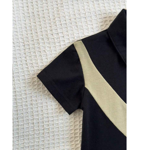 Conjunto de polo urbano con paneles y pantalones cortos tipo cargo para niño, en piqué de algodón de alta densidad (parte superior) y sarga de algodón resistente (parte inferior) - Product Image 4