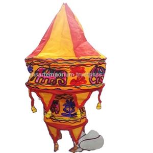 Venta al por mayor de lámparas colgantes de algodón bordadas, pantallas de lámparas colgantes de pared, elegantes cubiertas de lámpara de algodón para decoración del hogar - Product Image 1