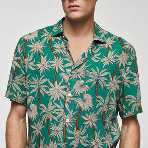 Nouvelles Chemises Décontractées de Haute Qualité 2026 en Tissu Tricoté Respirant Style Plage d'Été Coupe Classique Col en V Manches Courtes Séchage Rapide - Product Image 4