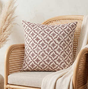 Housse de coussin bleue à imprimé indien fait main, motif floral de jardin, oreiller décoratif, style moderne et bio pour la maison, 50 × 50 cm - Product Image 5