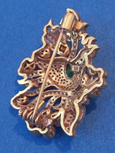 Amaira Jewels Vintage 925 Silver Peacock <b>Brooch</b> Pear Cut Rhinestones Crystal Pave Setting Unisex Luxury Animal Design Jewelry - Product Image 4