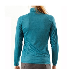 Vêtements équestres à Compression pour femmes, fermeture éclair, manches longues, couche de Base, logo imprimé personnalisé - Product Image 2