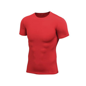 เสื้อยืดคอกลมแขนสั้นผู้ชาย ทรงปกติ สไตล์ลำลอง สีพื้น ผ้าถัก 100% ผ้าฝ้ายเจอร์ซีย์ - Product Image 1