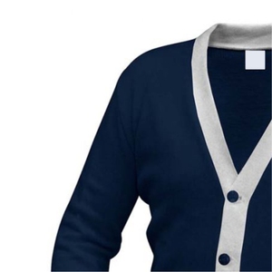 Suéter Cárdigan Varsity Bordado Personalizado, Unisex, Tejido, con Botones, Estilo Casual Urbano, OEM, Uniforme Escolar - Product Image 4