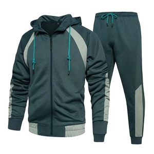 Custom 2-Piece Vintage 100% Cotton Breathable Summer Solid Jogging Set for Adults <b>Boys</b>-High Quality Fleece Hoodies Sweatshirts - Product Image 3