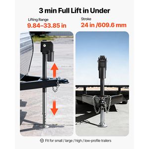 Martinetto Elettrico per Rimorchio da 7500 Libbre con Luce LED, Copertura Protettiva Impermeabile, Sollevatore Elettrico per Accessori Esterni - Product Image 4