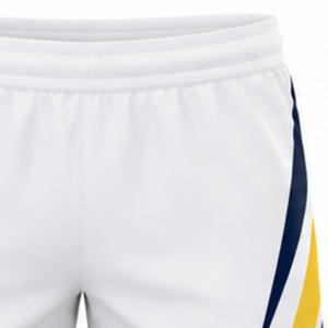White <b>Yellow</b> Volleyball <b>Shorts</b> Custom Team Athletic Bottoms Sports Apparel Match Wear Lightweight Training Uniform For Players - Product Image 3
