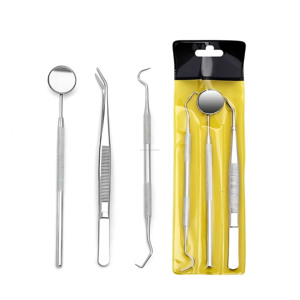 Kit Profesional de Higiene Dental, Removedor de Placa, Kit de Examen Dental de 3 Piezas, Espejo, Explorador, Pinzas, Proveedor Mayorista - Product Image 2