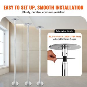 Professional Portable 45mm Heavy Duty Stainless Steel <b>Pole</b> Removable Static <b>Dancing</b> <b>Pole</b> Kit Hei Fitness Equipment Accessories - Product Image 5