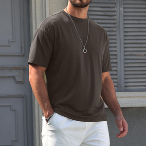 เสื้อยืดผู้ชายคุณภาพสูง ผลิตจากผ้าฝ้ายออร์แกนิค รับสกรีนโลโก้  แบบปกติและแบบโอเวอร์ไซส์ สำหรับผู้ชาย ขายส่ง - Product Image 6