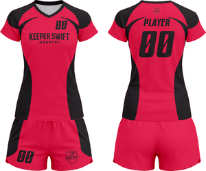 ชุดวอลเลย์บอล SpikeStorm Pro รุ่น AeroSpike Elite ชุดวอลเลย์บอล ThunderHit พรีเมียม ผลิตจากโพลีเอสเตอร์ 100% พิมพ์ลายแบบ Sublimation ทั้งตัว - Product Image 1