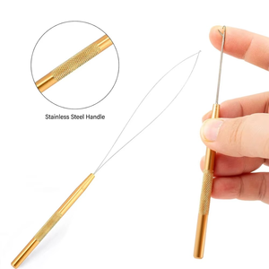 Nouvel ensemble d'outils pour extensions de cheveux avec micro-anneaux en acier inoxydable, pinces pour cheveux naturels, emballage personnalisé - Product Image 4