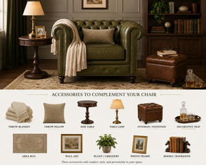 Elegante Sillón Chesterfield de Cuero Vintage con Adornos de Tachuelas, Sillón de Lujo para Sala de Estar, Sillón Chesterfield de Cuero Decorativo - Product Image 4