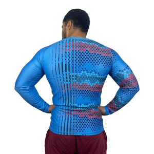 เสื้อแรชการ์ดผู้ชายแบบกำหนดเองราคาส่ง ป้องกันแสงแดด เสื้อรัดรูปแขนยาว - Product Image 3