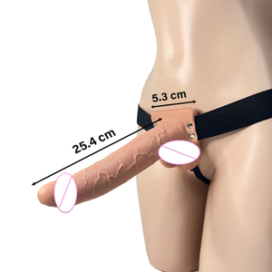 9 inch realistic powerful <b>vibration</b> rechargeable hollow <b>vibrating</b> strap-on Penis sex toy Wearable dildo <b>For</b> <b>Men</b> <b>For</b> Women - Product Image 2