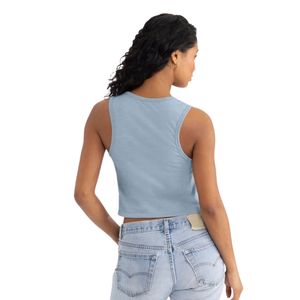 Proveedor de Ropa Deportiva al por Mayor: Camiseta Corta sin Mangas para Mujer, Elástica, Informal, para Entrenamiento de Verano - Product Image 2