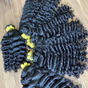 Cheveux humains en vrac cambodgiens vague naturelle vague profonde lâche 100% cheveux vierges Remy Super Double dessiné de haute qualité pas cher prix - Product Image 6