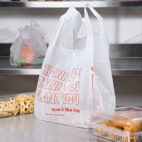 Sacs en nylon multicolores, sacs en plastique pour t-shirts, sacs de courses jetables à poignée, pour usage commercial et de vente au détail