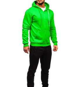 Trajes Deportivos Cómodos 100% Algodón, Hechos a Medida, Color Sólido, Alta Calidad, Precio Económico, Cantidad al por Mayor, Trajes Deportivos con Cierre para Hombre - Product Image 4