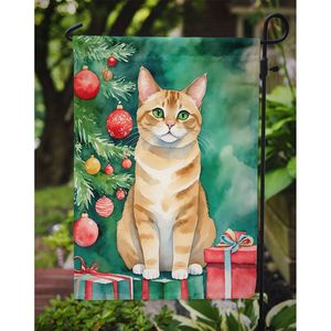 Chat malais multicolore Arbre de Noël Drapeau de jardin Boîte aux lettres Drapeau décoratif de cour Bannière pour patio Oeuvre d'art Lits de fleurs Taille de la cour - Product Image 3