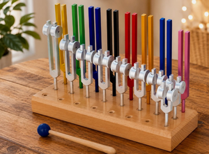 Diapasón de solfeggio sagrado ponderado de 9 tonos con bola de color, instrumento manual. - Product Image 2