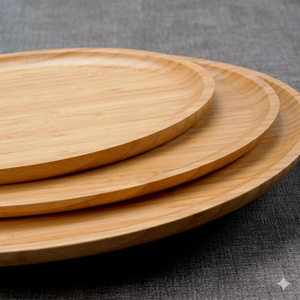 Plateau de service en bois Table basse Cuisine Restaurant Utiliser Assiette à bonbons aux fruits secs pour servir des plats et des collations conçues - Product Image 1