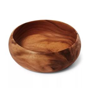 ชุดชามไม้ทรงกลมขนาดใหญ่คุณภาพสูงสำหรับใส่ผัก สลัด แป้ง และเสิร์ฟอาหาร - Product Image 5