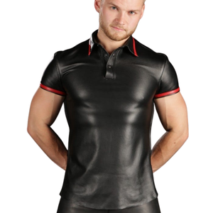 Polo de Piel de Cordero Azul Elegante, Cómodo y Estilizado para Opciones de Moda Atrevidas - Product Image 1