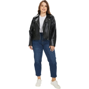 Blouson de moto matelassé en cuir noir unisexe surdimensionné coupe-vent avec logo personnalisable pour l'hiver – Haute qualité - Product Image 4