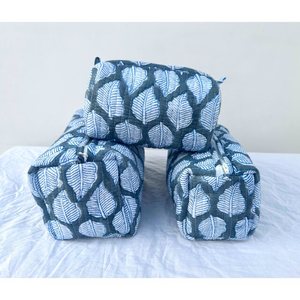 Bolsas de Cosméticos de Algodón con Estampado a Mano, Ligeras, para Viaje, Neceseres de Aseo, para Uso en Exteriores, Precio Mayorista de la India - Product Image 2