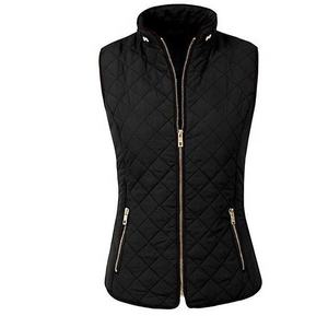 Chaleco Acolchado Naranja Sin Mangas para Mujer con Cuello Alto y Cierre Frontal para Invierno 2026 - Product Image 2
