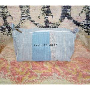 Tassel Pattern Hand Block Printed Cotton Kantha Fabric Durable Eco-Friendly Lightweight Vintage Zipper Closure Soft Handle Large - Product Image 6