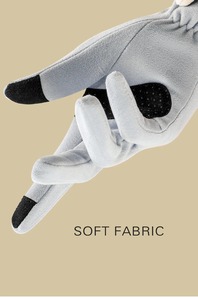 Guantes de Ciclismo para Exteriores, Antideslizantes, Cálidos, Impermeables, con Forro Polar, Pantalla Táctil, Transpirables, Unisex, Medios Dedos, Cierre con Cordón, Cuero - Product Image 6